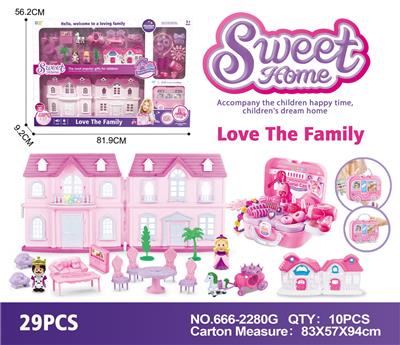 VILLA PRINCE PRINCESS WITH FURNITURE AND JEWELRY STORAGE BOX (LIGHTING AND MUSIC) - OBL864935