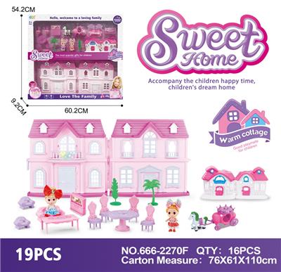 3.5-INCH SOLID BARBIE VILLA WITH FURNITURE (LIGHTING AND MUSIC) - OBL864939