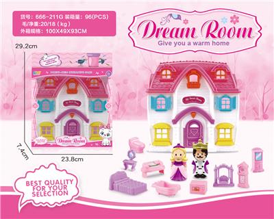 VILLA WITH PRINCE AND PRINCESS FURNITURE - OBL864961