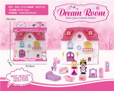 VILLA WITH PRINCE AND PRINCESS FURNITURE - OBL864966