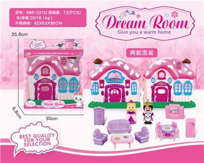 VILLA WITH PRINCE AND PRINCESS FURNITURE - OBL864976