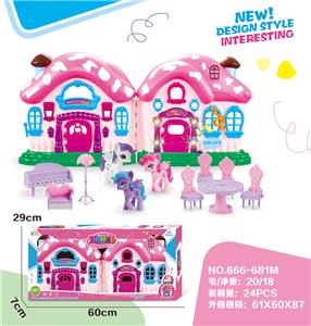 VILLA WITH PONY FURNITURE (SOUND AND LIGHT) - OBL864979