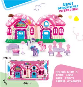 VILLA WITH HORSE FURNITURE (SOUND AND LIGHT) - OBL864983