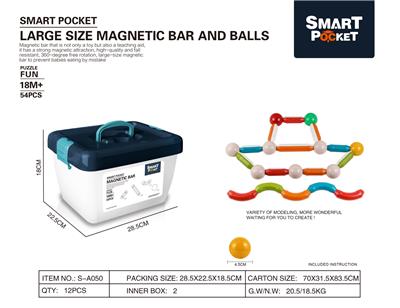 VARIABLE LARGE SIZE MAGNETIC BAR 54PCS - OBL865338