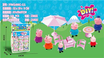 爷奶6人物/户外桌子场景 - OBL866217