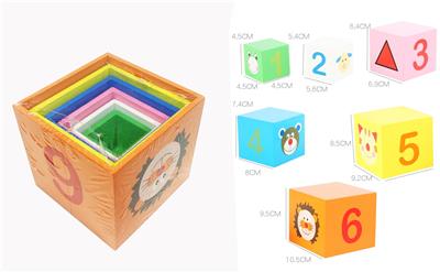 WOODEN ANIMAL DIGITAL STACKING BOX - OBL866646