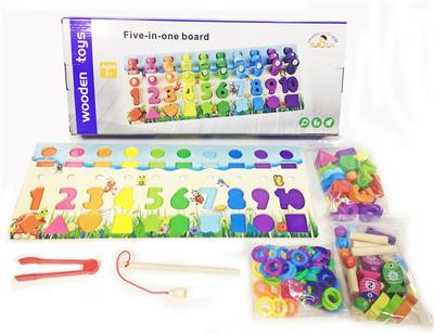 WOODEN FIVE-IN-ONE BEADED HYDRATION BOARD - OBL866649