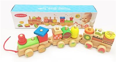 WOODEN FRUIT BRICK TRAIN - OBL866660