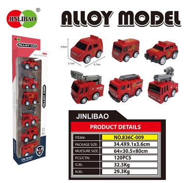 迷尔Q版回力合金消防车 - OBL866801