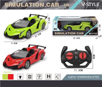 1:18敞篷兰博基尼四通遥控车带前灯光（按键手柄遥控器） - OBL867225