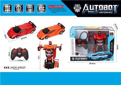 ONE BUTTON DEFORMATION (LAMBORGHINI) FIVE WAY REMOTE CONTROL CAR WITH LIGHT - OBL867277