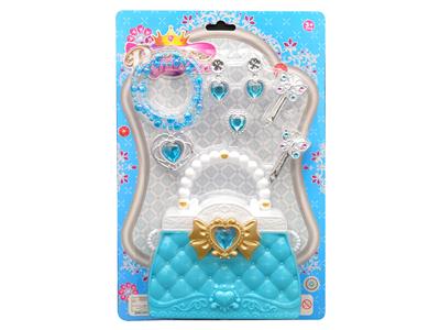 ELECTROPLATED JEWELRY BAG NECKLACE SET - OBL867411