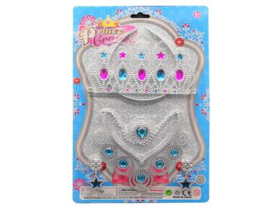 ELECTROPLATING JEWELRY CROWN CHEST PLATE JEWELRY SET - OBL867416