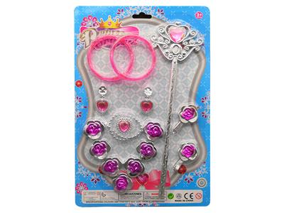 ELECTROPLATING JEWELRY ROSE NECKLACE SET - OBL867419