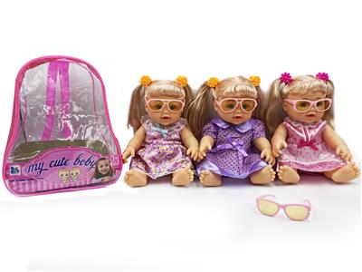 13 INCH ENAMEL DOLL WITH FOUR TONE IC AND GLASSES - OBL867597