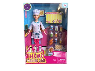 11.5-INCH LIVE HAND CHEF BARBIE WITH FOOD ACCESSORIES - OBL867896