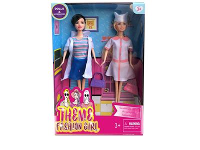11.5-INCH LIVE HAND NURSE BARBIE BAG FOR TWO - OBL867897