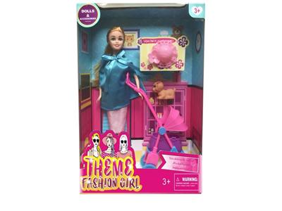 11.5 REAL LIVE HAND FASHION CASUAL BARBIE WITH PRAM PET DOG - OBL867901