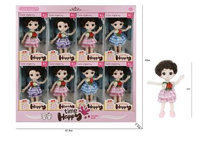6 INCH 12 JOINT REAL BODY 3D REAL EYE WEDDING DRESS AMY DOLL 8PC MIXED - OBL867933