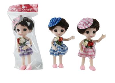 6 INCH 12 JOINT REAL BODY 3D REAL EYE WEDDING DRESS AMY DOLL - OBL867941