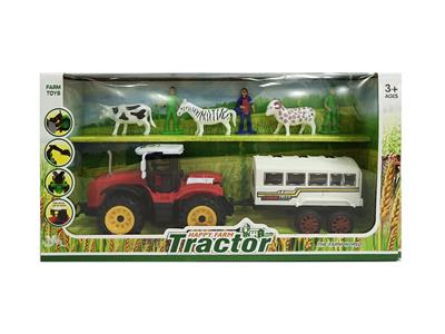 THE FARMERS CAR TOWED THE HOUSE MAN AND THE CATTLE AND SHEEP - OBL868502