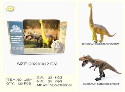 TWO SIMULATION POLYCHLORINATED DINOSAURS IN BOXES - OBL869282