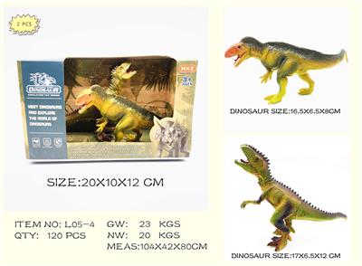 TWO SIMULATION POLYCHLORINATED DINOSAURS IN BOXES - OBL869285