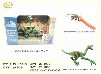 TWO SIMULATION POLYCHLORINATED DINOSAURS IN BOXES - OBL869286