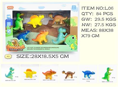 CARTOON Q VERSION SOLID DINOSAUR 6 PACK - OBL869290
