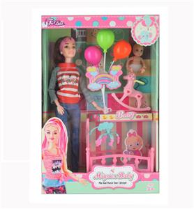THE CHILD SLEEPS IN BED WITH BALLOONS - OBL870292