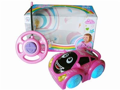 二通遥控明轮音乐灯光芭芘卡通车 - OBL870678