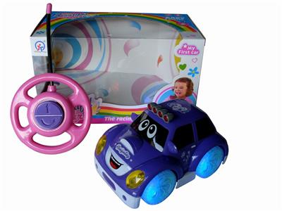 二通遥控明轮音乐灯光芭芘卡通车 - OBL870679