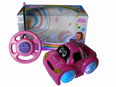 二通遥控明轮音乐灯光芭芘卡通车 - OBL870680