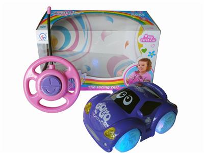 二通遥控明轮音乐灯光芭芘卡通车 - OBL870682