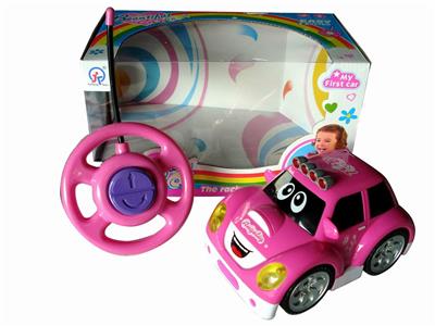 二通遥控乌轮灯光芭芘卡通车 - OBL870697
