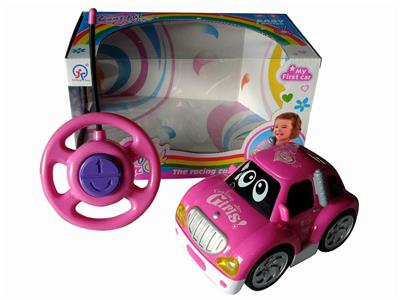 二通遥控乌轮灯光芭芘卡通车 - OBL870699