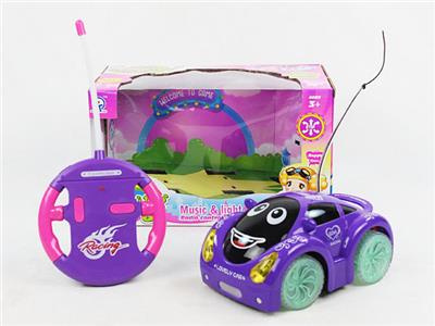 四通遥控明轮音乐灯光芭芘卡通车 - OBL870764