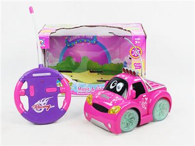 四通遥控明轮音乐灯光芭芘卡通车 - OBL870766