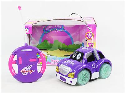 四通遥控明轮音乐灯光芭芘卡通车 - OBL870767