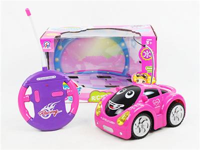 四通遥控乌轮灯光芭芘卡通车 - OBL870782