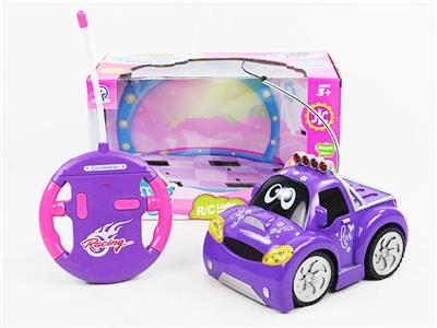 四通遥控乌轮灯光芭芘卡通车 - OBL870784