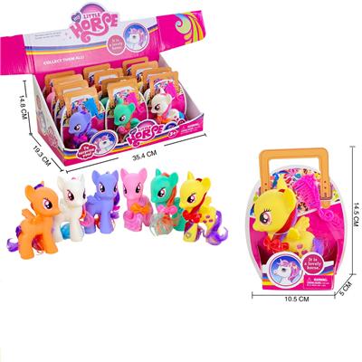ENAMEL PEGASUS SIX COLOR MIXED DISPLAY BOX PONY 12PC - OBL871035