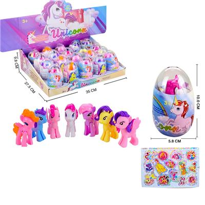 PLASTIC HORSE WITH STICKERS - OBL871064