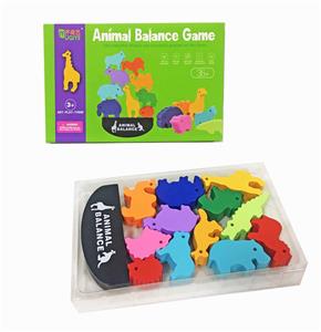 WOODEN ANIMAL BALANCE BLOCK GAME - OBL871128