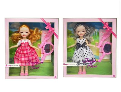 12 INCH SOLID 11 JOINT 3D EYE SMILEY FACE FASHION FAT CHILD DOLL WITH MIRROR COMB - OBL871188