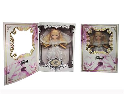 12 INCH FLIP BOX REAL 11 JOINT 3D EYE WEDDING DRESS FASHION FAT CHILD DOLL - OBL871190