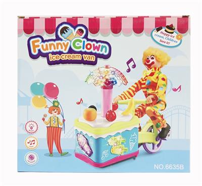 CLOWN UMBRELLA ICE CREAM CAR MUSIC/LIGHTS/WANYING - OBL871715