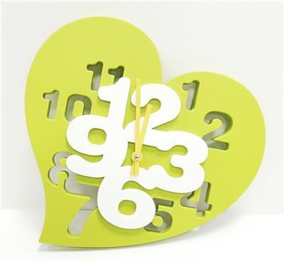 Three-dimensional digital peach heart wall clock - OBL871724