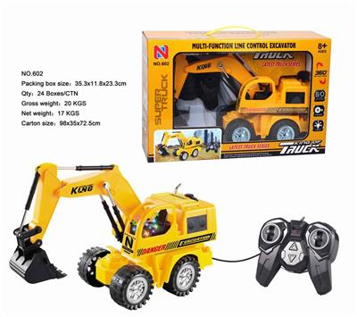 LINE-CONTROLLED FLASH ENGINEERING VEHICLE (EXCAVATOR, 5-WAY WITH 7 COLOR LIGHTS) - OBL871859