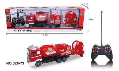 四通遥控发电拖水管消防车 - OBL871971